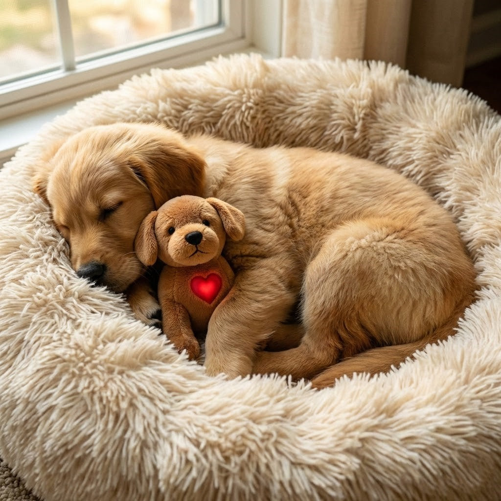 Dog anxiety relief products calming bed and toys