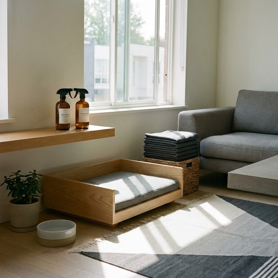 Apartment dog essentials silent toys and odor control