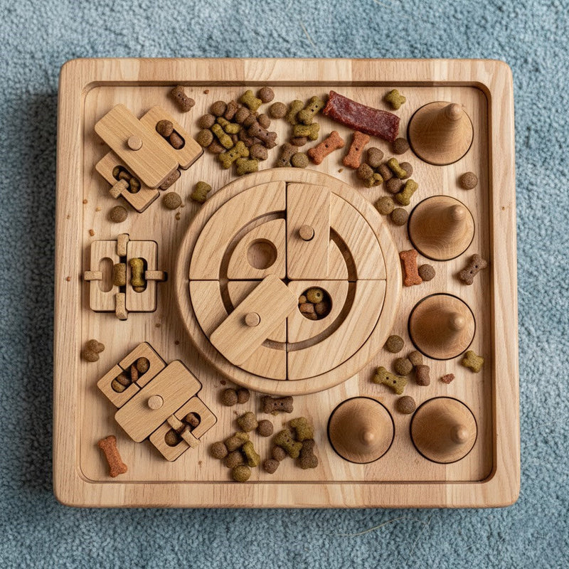 Interactive brain stimulation dog puzzle toy