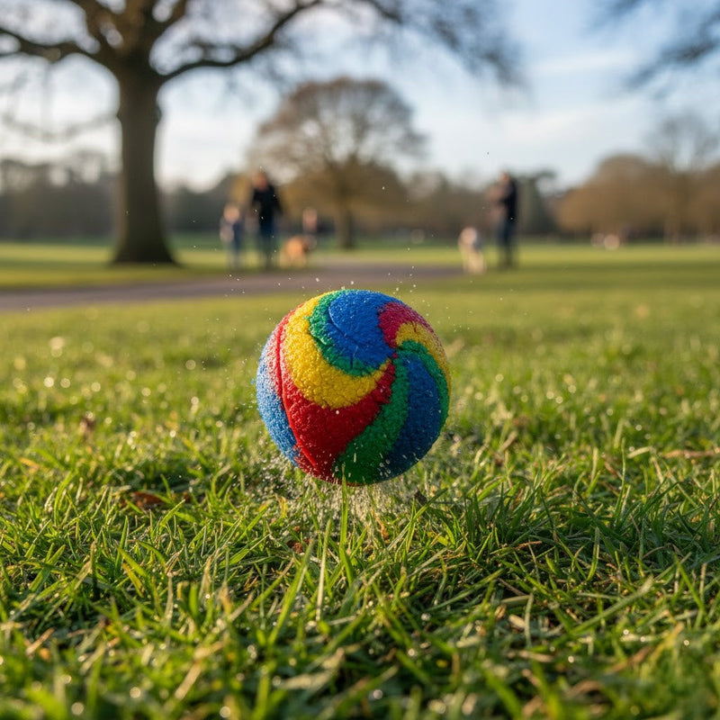 High bounce rubber dog ball for fetch