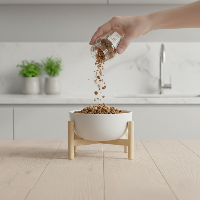 Freeze-dried raw meat dog food topper