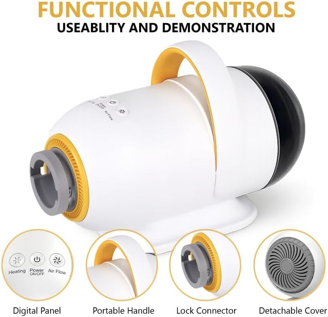 Dog Dryer & Vacuum (2 in 1) - 5.09HP/3800W High Velocity pet Dryer, Control Speed & Temperature, Low Noise Pet Dryer & Dog Grooming Vacuum for Shedding with 4 Nozzles for Home Pet Grooming