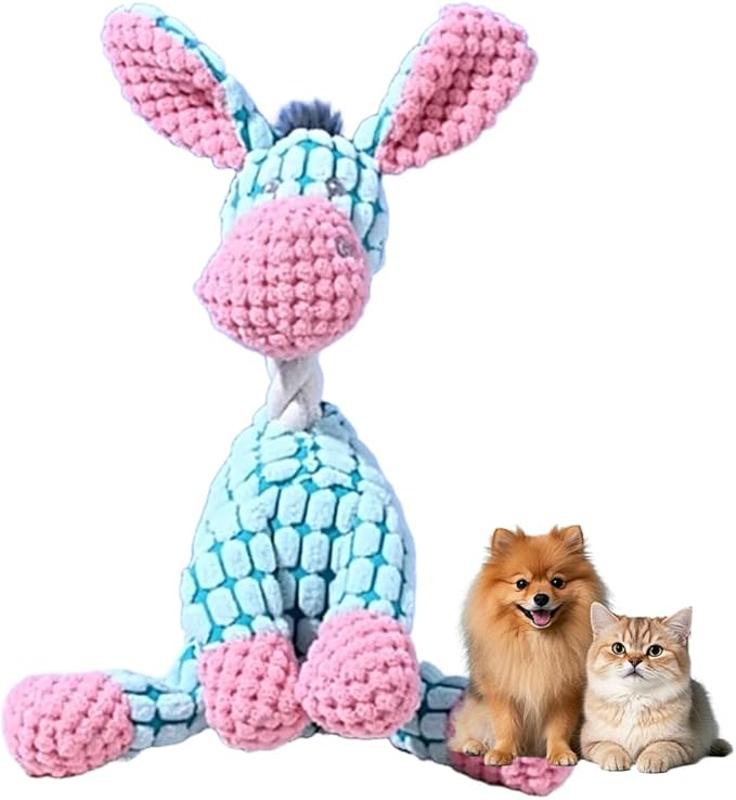 Indestructible Dog Toy, 2026 New Dog Toys for Aggressive Chewers Small Medium Large Breed, Interactive Squeaky Christmas Dog Toys Pet Plush Toy for Teething (Blue)