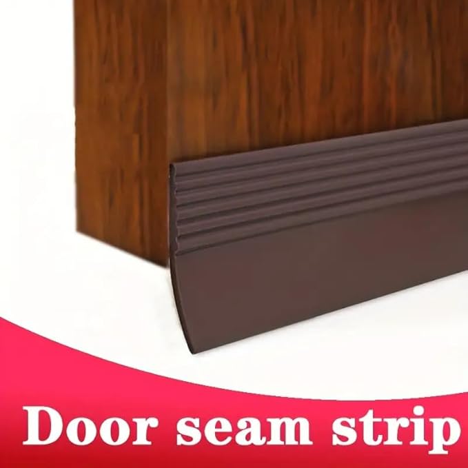 1-Pack Door Draft Stopper – Under Door Sweep for Interior & Exterior Doors, Weatherproof Seal for Noise, Dust & Cold Air Insulation, Garage & Window Draft Guard, 1.4" W x 39.3" L, Black