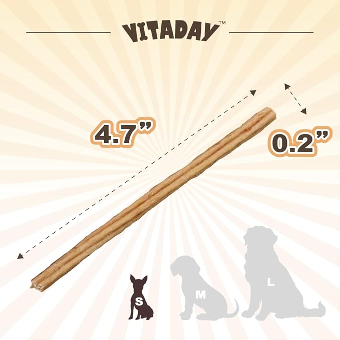Buffalo Dog Treats Stick (S) 8oz, Natural Low-Fat Chews for Training & Rewards, Limited Ingredient, Perfect for Small Dogs & Puppies