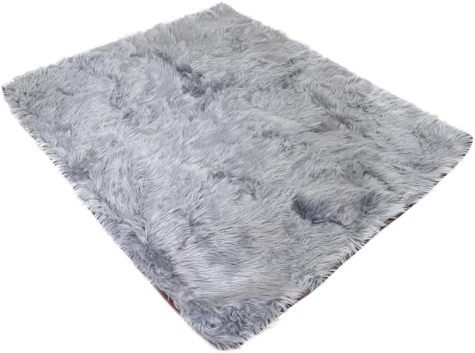 PupProtector Waterproof Throw Blanket for Dogs and Cats, Pet Blanket Cover for Couches, Sofas, Beds, Car Seats, Furniture, Calming Soft Faux Fur, Charcoal Grey, Large (80" L x 62" W)