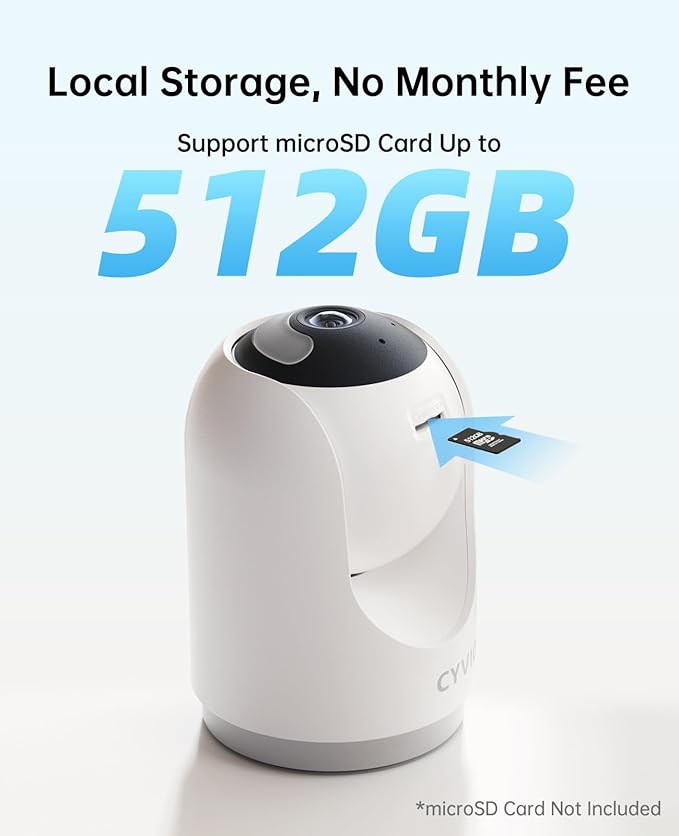 Indoor WiFi Camera, Plug-in Wireless Security Camera with 5MP 3K Video, Pan/Tilt, 2-Way Audio, AI Motion Detection, No Subscription, for Home, Baby & Pet