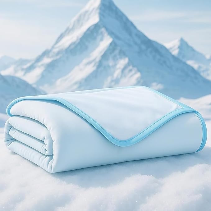 Zonli Premium Cooling Blanket for Dogs-Lightweight Fluffy Pet Throw & Bed Cover,Cooling Mat for Dogs,Cats&Puppies - Breathable,Durable Summer Blanket-Oversized 39"×55" Pet Pad, Machine Washable (Blue)