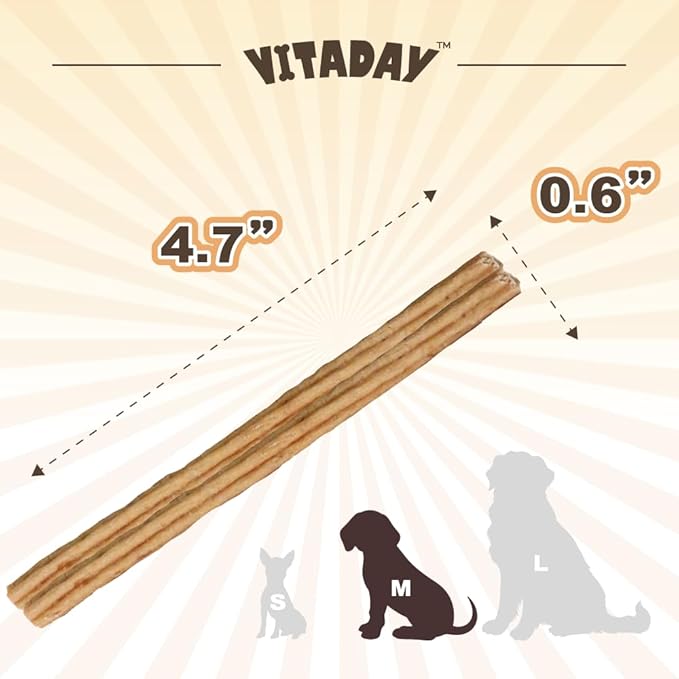 Buffalo Dog Treats Stick (M) 8oz, Natural Low-Fat Chews for Training & Rewards, Limited Ingredient, Perfect for Medium Dogs & Puppies