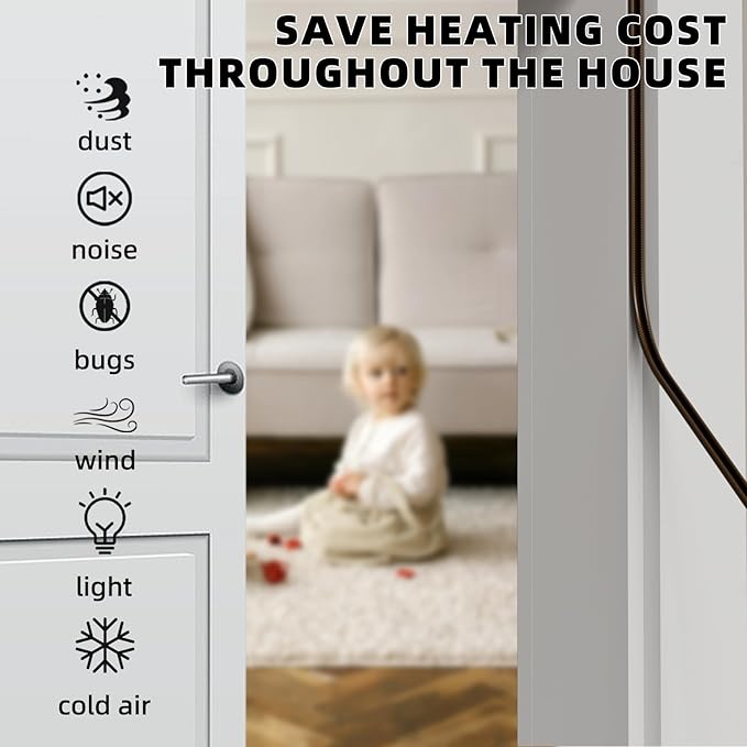 1 Pack*19.6 Ft Self-Adhesive V Shape Foam Window Weather Stripping Door Seal Insulation Strip for Winter, Soundproof Exterior Front Frame Gap Filler, Draft Stopper Tape Noise Light Blocker (Brown)