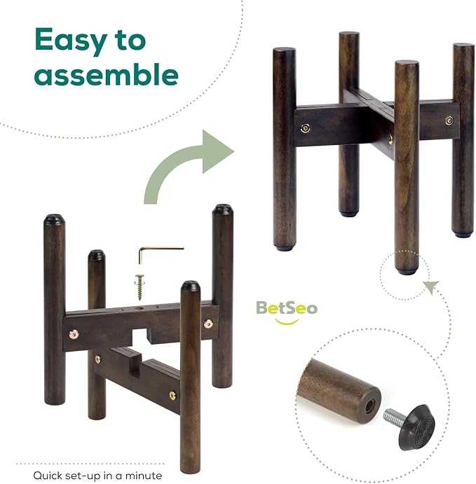 Dog Bowl Stand for Water/Food - Adjust with Lock - Dog Water Fountain Holder, Elevates Pet Food and Water Feeder Bowls (Bowl not Included) (1Pack - (Height 10.3in, Width 8-11.2in))