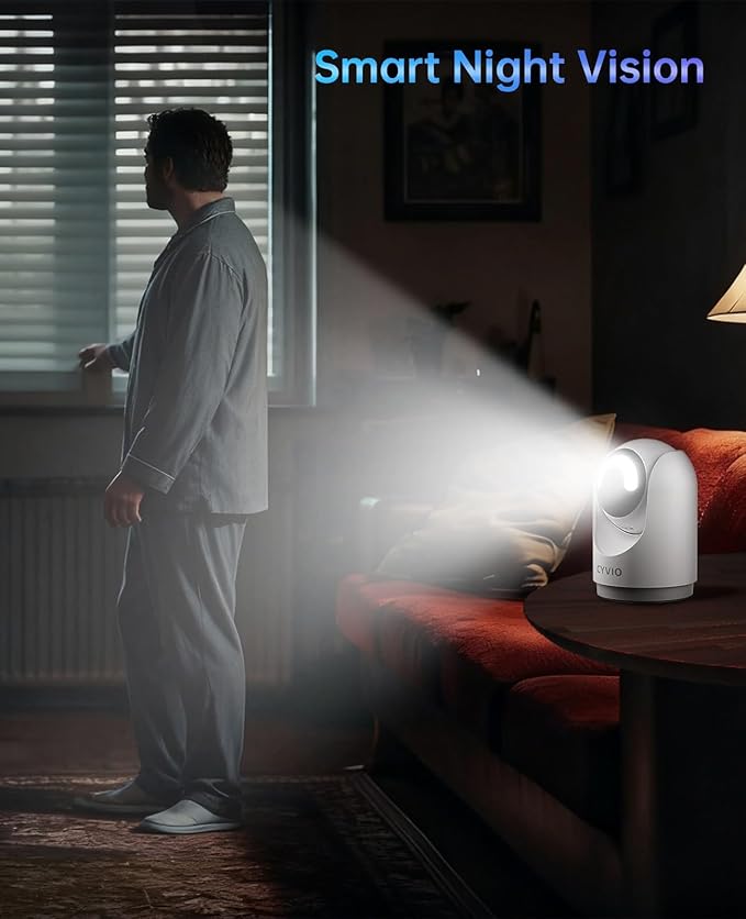 Indoor WiFi Camera, Plug-in Wireless Security Camera with 5MP 3K Video, Pan/Tilt, 2-Way Audio, AI Motion Detection, No Subscription, for Home, Baby & Pet