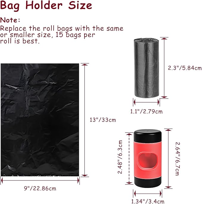 26Ft Retractable Dog Leash for Dog Up to 110lbs, Tangle Free Walking Leash, Heavy Duty Nylon Tape with Chew Proof Cable | LED Light | Dispenser | Poop Bags, Quick Lock Braking & Non-Slip Handle (Red)