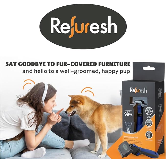 Deshedding Slicker Brush for Short Hair Dogs, Cats & Pets - Lightweight Brush for Shedding, Massaging & Grooming - Dematting Comb & Deshedder Supplies- large, red