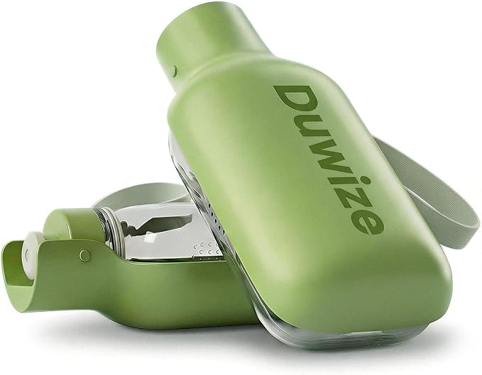 Portable Dog Water Bottle – 19 oz, Exclusive Latest Large Wide-Mouth Folding Design, Durable Handle Strap, Food-Grade Plastic, Ideal for Walking, Hiking & Outdoor Travel（Army green）