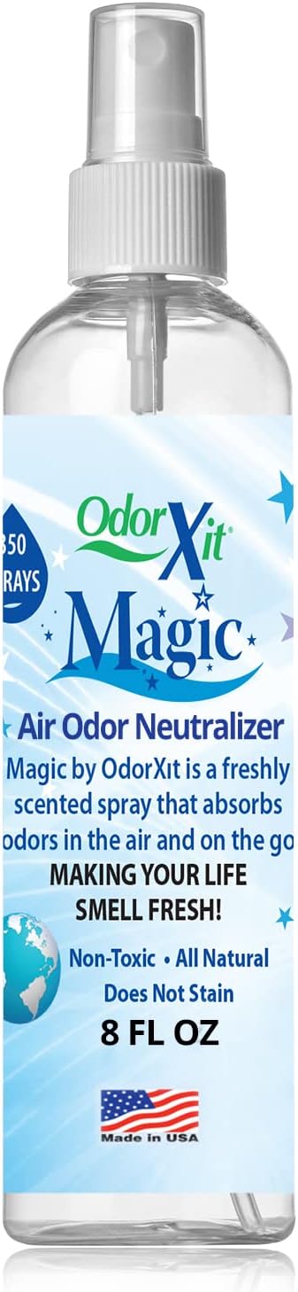 OdorXit Magic Air Odor Neutralizer Spray, Powerful Dog & Cat Urine Odor Neutralizer, Safe Air Refresher for Home, Safe Odor Absorber for Pet, Closet & Any Strong Odor Remover, 8oz
