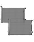 (2 Pack) Retractable Baby Gate for Doorways and Stairs, Mesh Safety Gate for Pet, Indoor & Outdoor Use, One-Hand Operation, Easy Installation, 33.6" Tall, Expands to 55" Wide（Grey,33.6"x55"