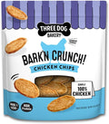 Three Dog Bakery Bark’N Crunch! Chicken Chips, Crunchy Treats for Dogs, Single Ingredient, High Protein Snacks, No Artificial Flavors or Colors, Made in The USA, 15 oz