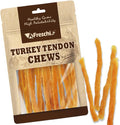 AFreschi Turkey Tendons for Dogs, USA-Sourced, Healthy Dog Treats, Rawhide-Free Puppy Chews, All Natural, Hypoallergenic Dog Treats, Classic Series, Soft Strips, 3.5 oz Pack