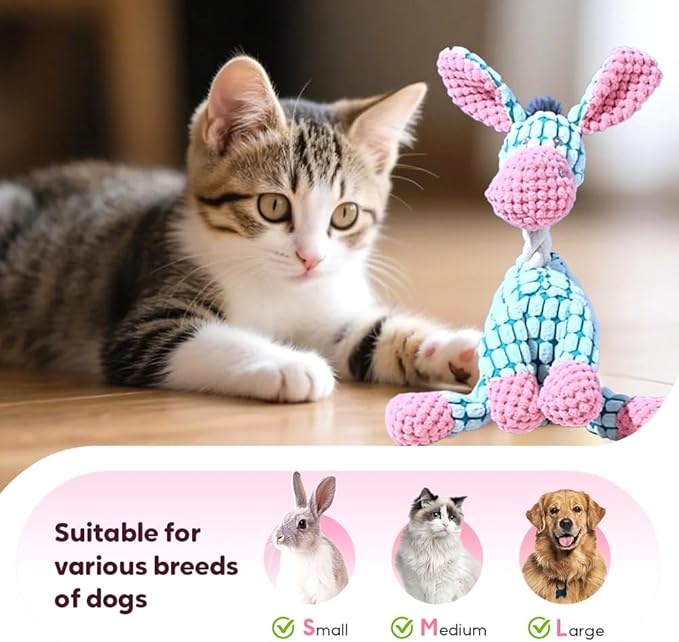 Indestructible Dog Toy, 2026 New Dog Toys for Aggressive Chewers Small Medium Large Breed, Interactive Squeaky Christmas Dog Toys Pet Plush Toy for Teething (Green)