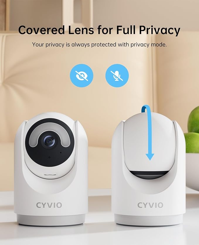 Indoor WiFi Camera, Plug-in Wireless Security Camera with 5MP 3K Video, Pan/Tilt, 2-Way Audio, AI Motion Detection, No Subscription, for Home, Baby & Pet