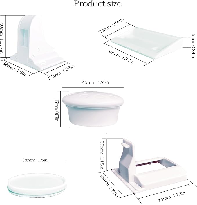 (12 Locks + 3 Keys) Withletune Child Safety Magnetic Cabinet Locks - Child Safety Drawer Lock, Suitable for Kitchens, cabinets, and Storage cabinets - no Drilling Required, Adhesive Installation.