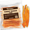 A Freschi srl Turkey Tendons for Dogs, Long-Lasting, Hypoallergenic Rawhide Alternative, Human Grade, Healthy Puppy Chews, Natural Dog Treats for Small Dogs, Strips, 10oz Pack