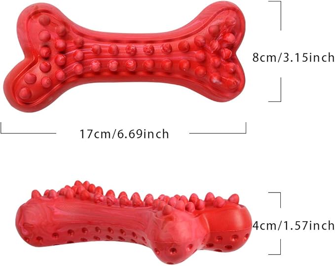 German Shepherd Dog Chew Toys for Aggressive Chewers,Indestructible Beef Flavored Tough Durable Dog Bone Toy Natural Rubber Teeth Cleaning Chews for Large/Medium Dogs