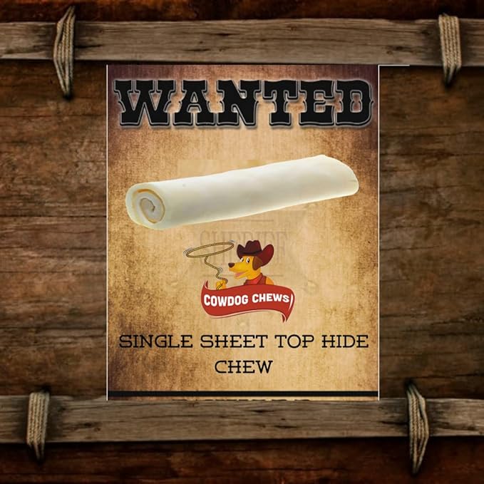 Cowdog Chews Retriever roll 9-10 inch All Natural Rawhide Product (20 Pack)