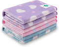 1 Pack 3 Blankets Super Soft Cute Dot Pattern Pet Blanket Flannel Throw for Dog Puppy Cat Purple/Pink/Cyan Medium