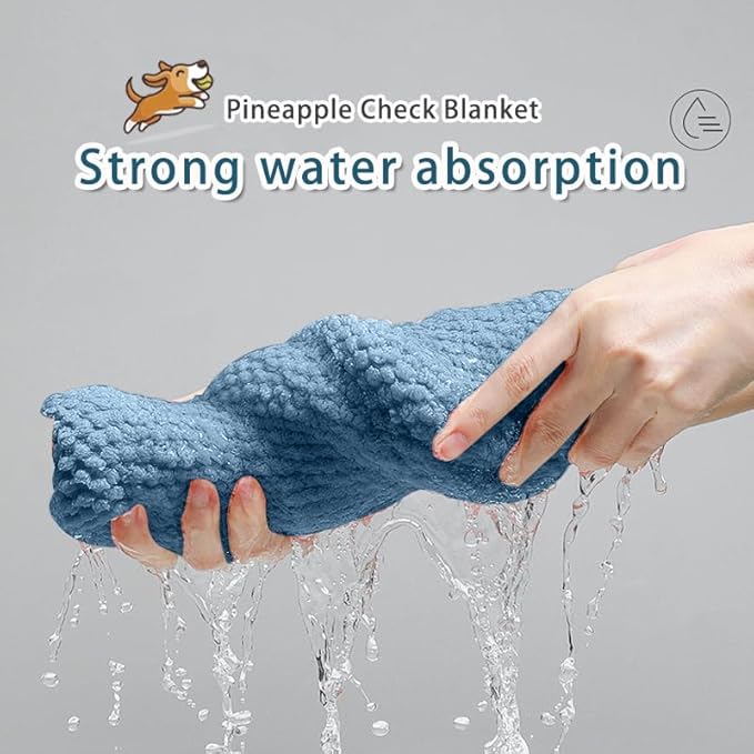 Microfiber Dog Towels - 40x24 Inch, Super Absorbent & Quick - Drying, Soft Pet Grooming Towel for Small & Medium Dogs & Cats, Blue