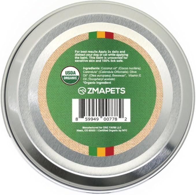 Ziggy Marley's Paw Balm for Dogs – USDA Organic Topical Protect, Soothe, and Heal Dry Cracked Paw Pads – Made with Coconut Oil, Calendula, Beeswax, and Vitamin E- 2 oz
