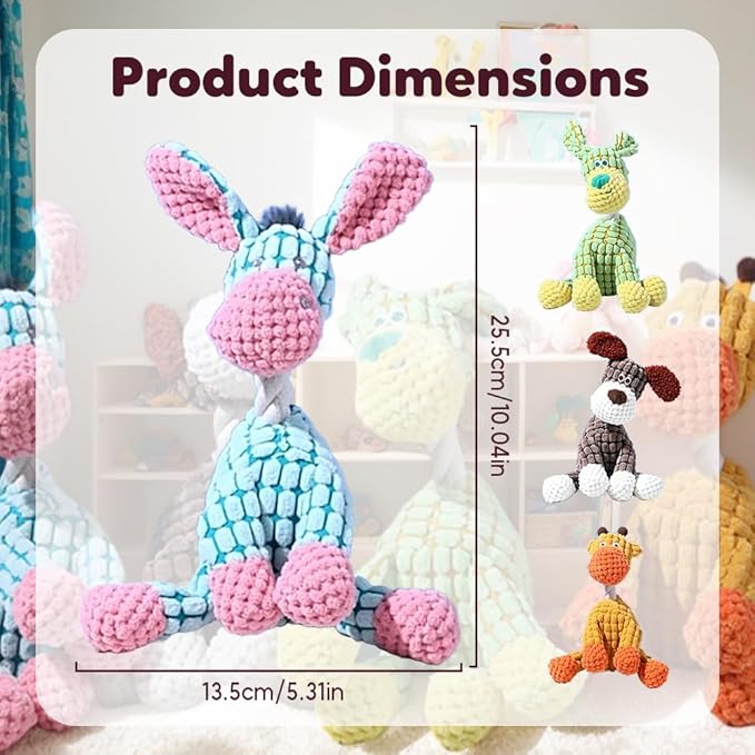 Indestructible Dog Toy, 2026 New Dog Toys for Aggressive Chewers Small Medium Large Breed, Interactive Squeaky Christmas Dog Toys Pet Plush Toy for Teething (Green)