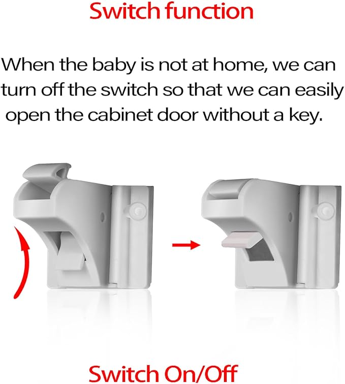 (12 Locks + 3 Keys) Withletune Child Safety Magnetic Cabinet Locks - Child Safety Drawer Lock, Suitable for Kitchens, cabinets, and Storage cabinets - no Drilling Required, Adhesive Installation.