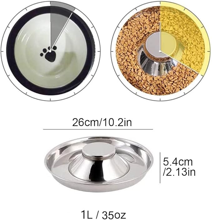 YUDANSI Stainless Steel Puppy Weaning Bowls,Cat Bowls for Food Water,Multiple Puppies Feeder Whelping Dishes,Litter Feeding Station Pans for Small Dogs Cats Eating at Same Time-Small Medium Large Size