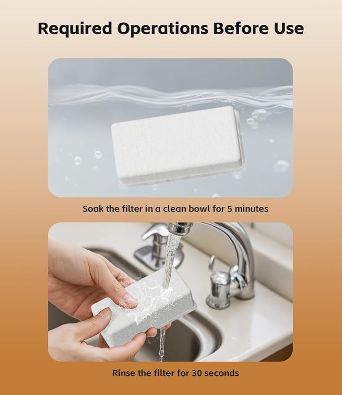 Cat Water Fountain Filter Replacement 12 Packs for UPAWPIA 4L Pet Water Foutain 8 Filters & 4 Sponges Water Filter for Cat Fountain