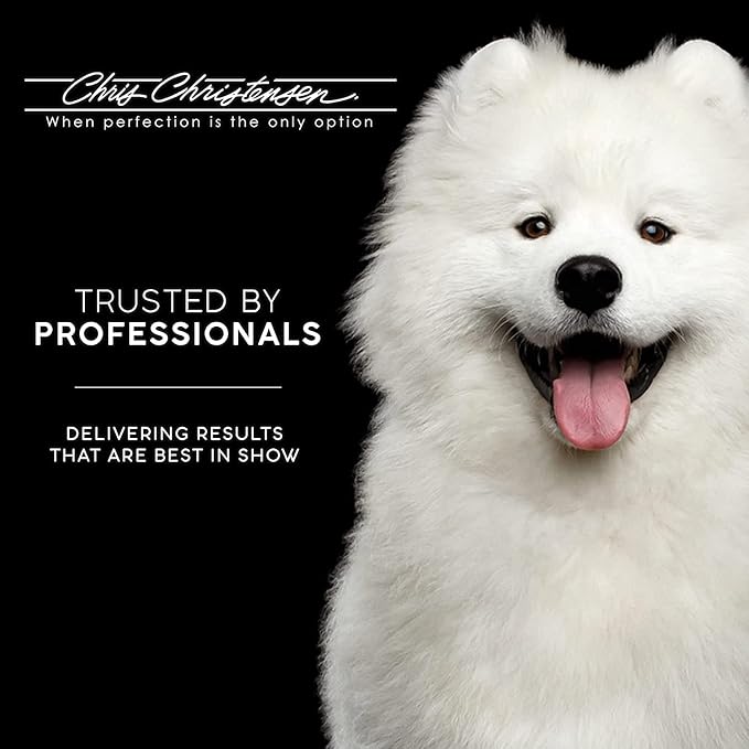 Chris Christensen Slicker Brush for Dogs, Groom Like a Professional, Ideal For All Coat Types, Remove Shedding Coat, Tangles and Dead Undercoat, 17 mm Stainless Steel Pins, Medium