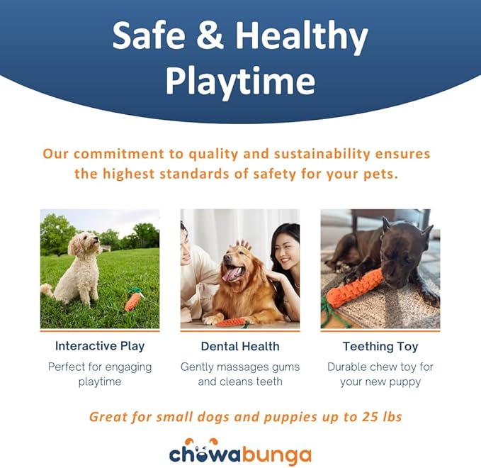 Sunny The Duck Dog Toy Yellow Duck Handmade Eco Cotton Rope Calming Dog Toy with Natural, Non-Toxic Dyes - Safe Toy for Dogs Small & Medium Breed