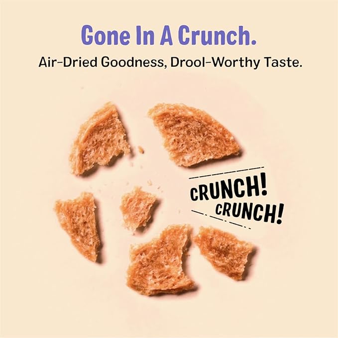 Three Dog Bakery Bark’N Crunch! Chicken Chips, Crunchy Treats for Dogs, Single Ingredient, High Protein Snacks, No Artificial Flavors or Colors, Made in The USA, 8 oz.