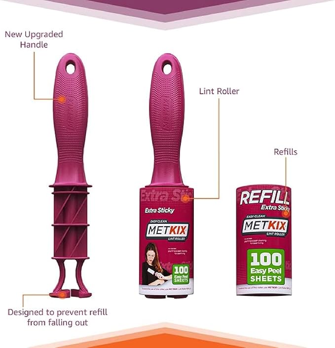 Refill for Metkix Lint Rollers 4 Pack (Total 400 Sheets)