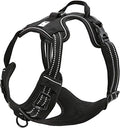 TRUE LOVE Adjustable No-Pull Dog Harness Reflective Pup Vest Harnesses Comfortable Control Brilliant Colors TLH5651(Black,S)