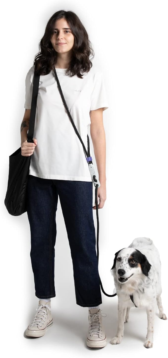 NOX 4-in-1 Hands-Free Dog Leash – Reflective, Adjustable Crossbody, Waist, and Long Leash – Versatile, Durable, and Comfortable