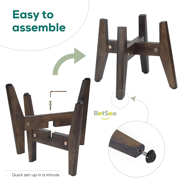 2Pack - Dog Bowl Stand for Water/Food - Adjust with Lock - Dog Water Fountain Holder, Elevates Pet Food and Water Feeder Bowls (Bowl not Included) (2 Pack - (Height 10.4in Width 8-11.5 in)