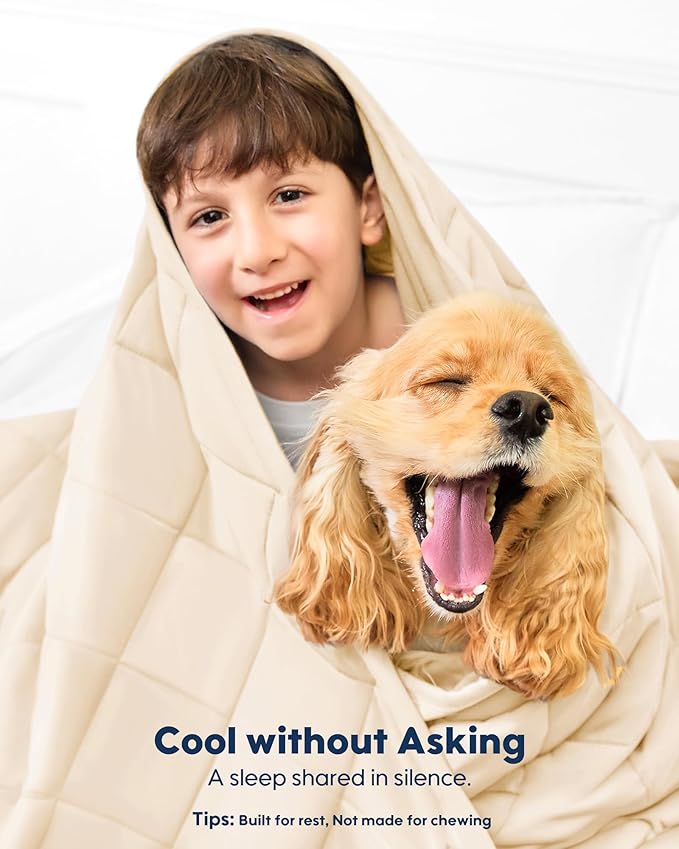 KASBAH Dog Cooling Blanket & Mat, Waterproof Pet Blankets for Couch, Bed and Car Seat, Washable Reversible Dog Blanket Throw (Cool & Warm), Q-MAX >0.5, 40 x 56 Inch