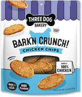 Three Dog Bakery Bark’N Crunch! Chicken Chips, Crunchy Treats for Dogs, Single Ingredient, High Protein Snacks, No Artificial Flavors or Colors, Made in The USA, 8 oz.
