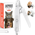 2-in-1 Dog & Cat Nail Clipper with Grinder - Dual Highlight LED Reduce Over-Trimming, Long Battery Cordless USB-C Rechargeable, Safety Lock & Catcher Cap, Quiet Home Grooming for Small Large Pets