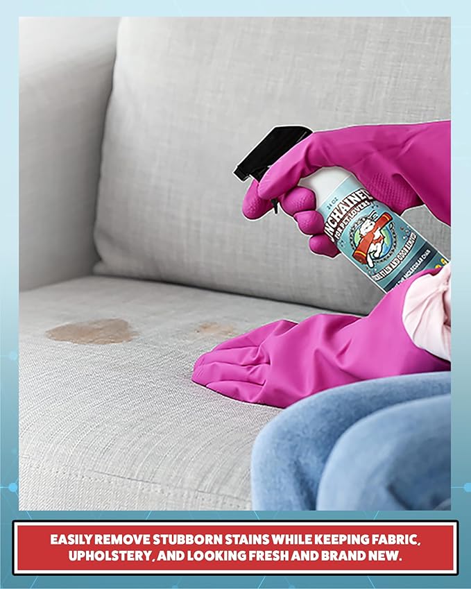 Unchained Pet Urine Stain & Odor Remover Spray – Oxygen-Based Cleaner, Professional Strength for Carpets, Concrete, Furniture, Upholstery – 24oz