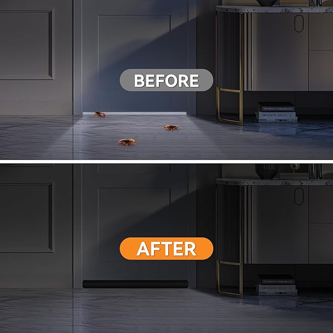 (2 Pack) Under Door Draft Stopper, Under Door Blocker Size of Adjustable Size from 30" to 36", Easy Install,Gap Filler, Reduces Air Draft, Noise & Sound, Door Seal for Improved Insulation