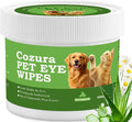 Dog Eye Wipes, Tear Stain Remover for Dogs & Cats - 100ct Hypoallergenic Pet Eye Cleaning Pads for Crust, Gunk & Discharge - Gentle Grooming Wipes for Sensitive Eyes, Wrinkles & Folds