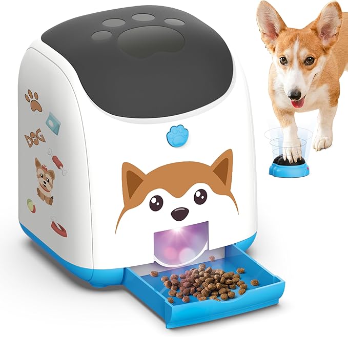 PICAPETS Dog Puzzle Feeder Toy – Remote Control Automatic Treat Dispenser with Light, Interactive IQ Training Slow Feeder, Large Capacity for All Dog Breeds